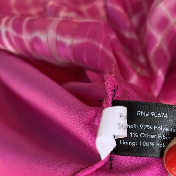 Boston Proper Pink Sz M Surplice Tie-Dye Summery Boho Country Casual Mini Dress - Picture 7 of 7